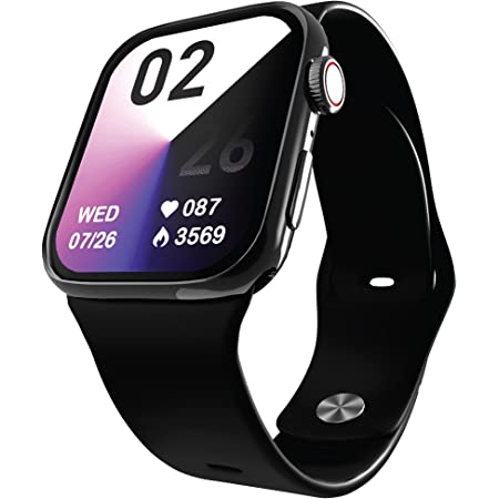 Black Solid Pulse Ace Bluetooth Calling Fitness Smartwatch