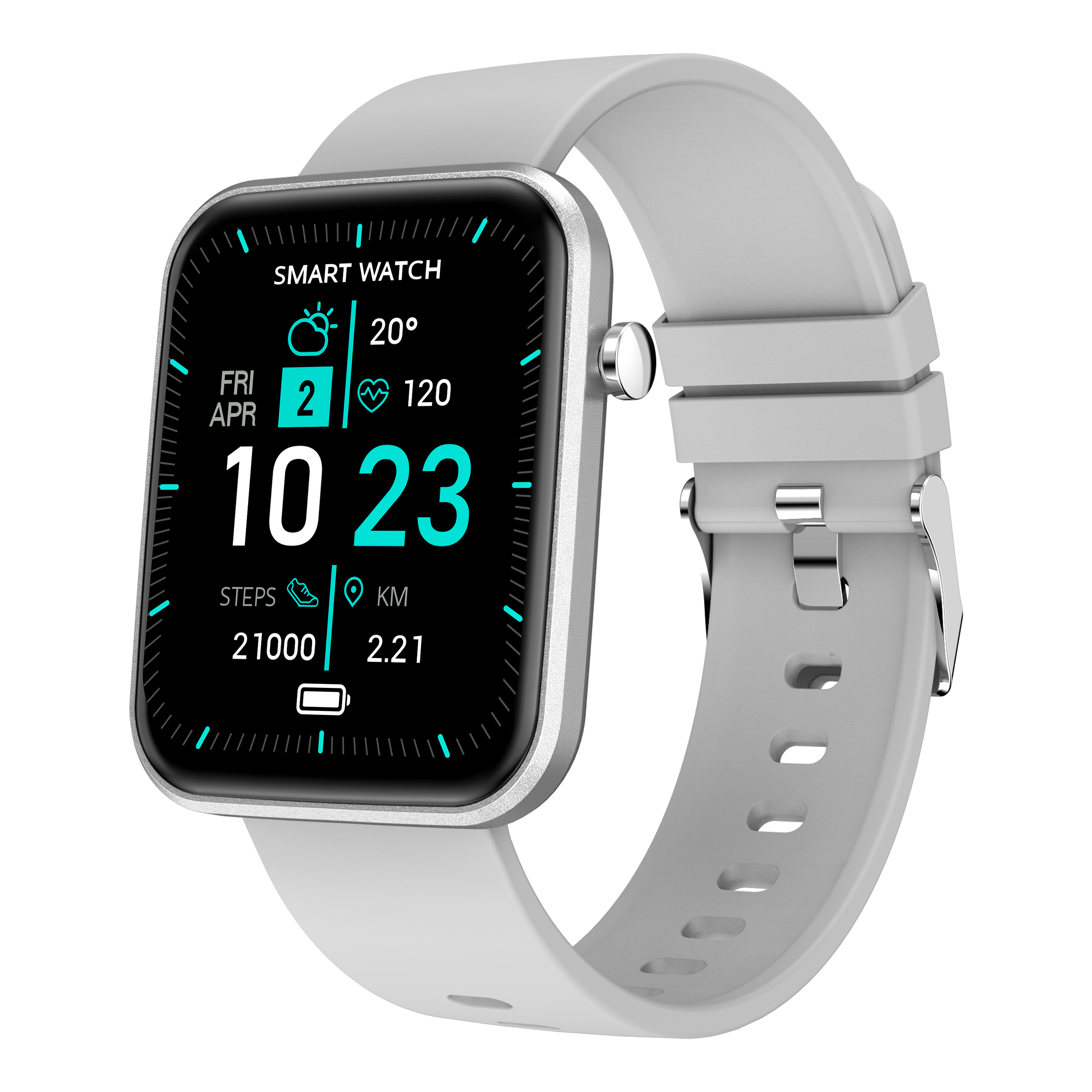 Unisex Grey Ring Bluetooth Calling Smartwatch with SpO2 05BSWAAY3